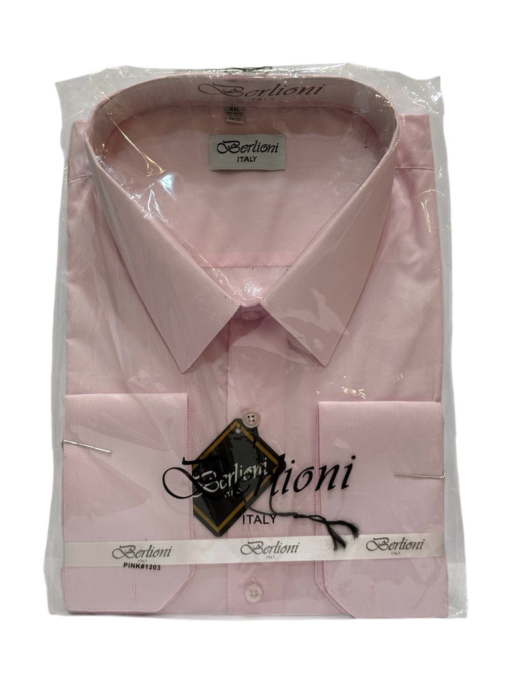 NEW in Package Berlioni Italy Pink #1203 Dress Shirt Men’s Sz 4XL 20-20 1/2